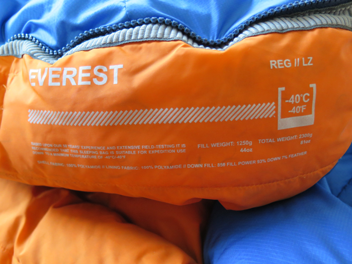 Спальник Mountain Equipment Everest Reg (-40°C)