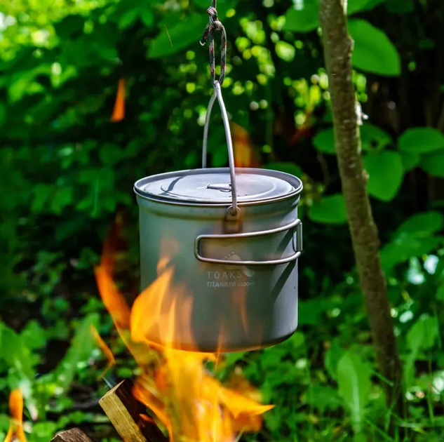 Казанок TOAKS Titanium 1100ml Pot with Bail Handle POT-1100-BH фото