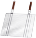 Решетка двойная хромированная с двумя ручками Кемпинг BQ-75