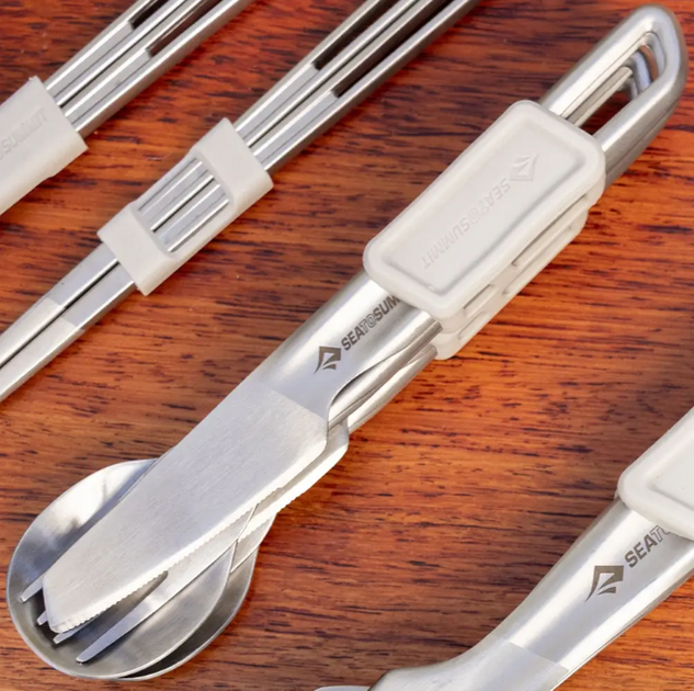 Набір столових приладів (ніж, виделка, ложка) Sea to Summit Detour Stainless Steel Cutlery Set STS ACK036021-121801 фото