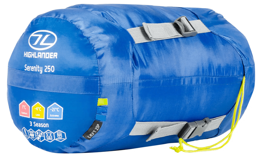 Спальний мішок Highlander Serenity 250/-4&deg;C Blue Left (SB185-BL) 925870 фото