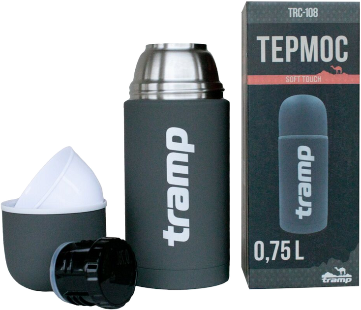 Термос TRAMP Soft Touch 0,75 л UTRC-108 Сірий UTRC-108-grey фото