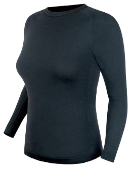 Merino Longshirt Woman /XL black термокофта з вовни (F)