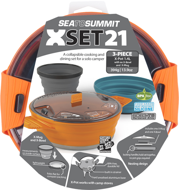 Набір посуди Sea To Summit X-Set 21 (X-Pot 1,4 л & X-Bowl & X- Mug)