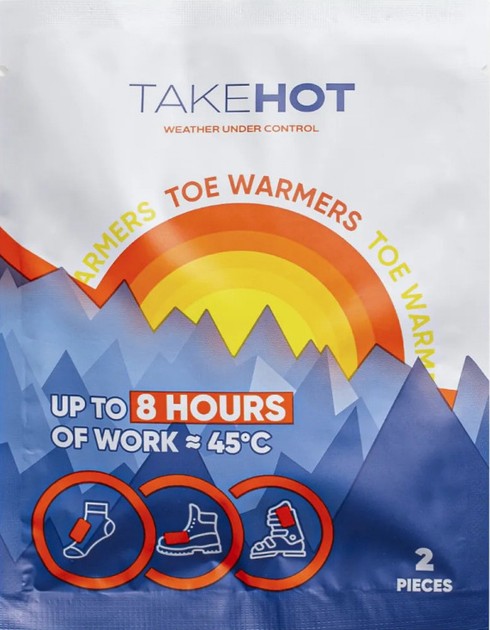Химическая грелка для ног TakeHot toe warmer