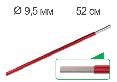 Секція для каркаса наметів Tramp алюміній 7001-Т6 9,5 мм (52 см)