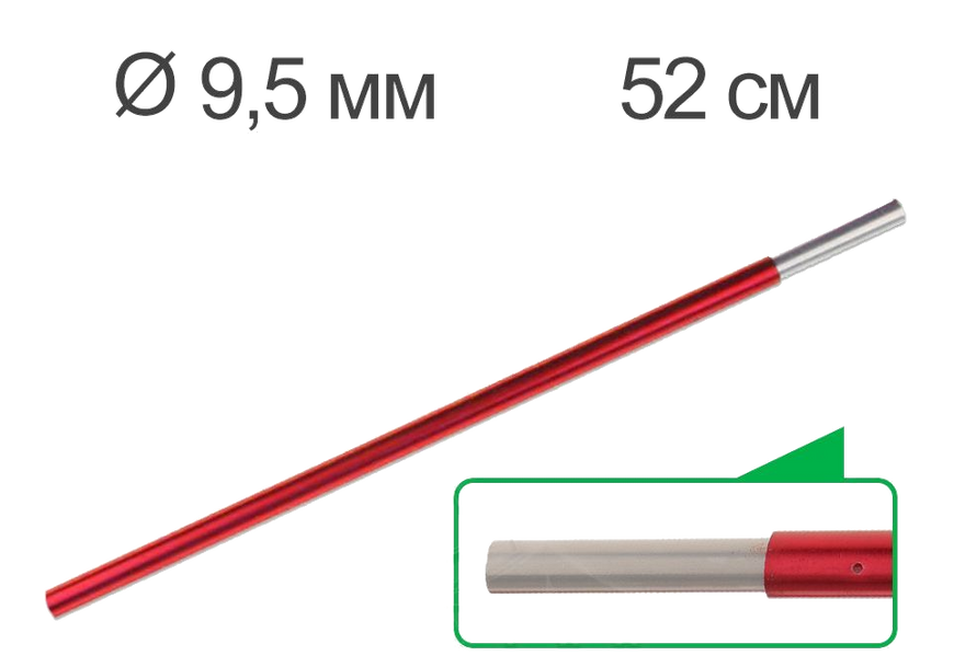 Секція для каркаса наметів Tramp алюміній 7001-Т6 9,5 мм (52 см)