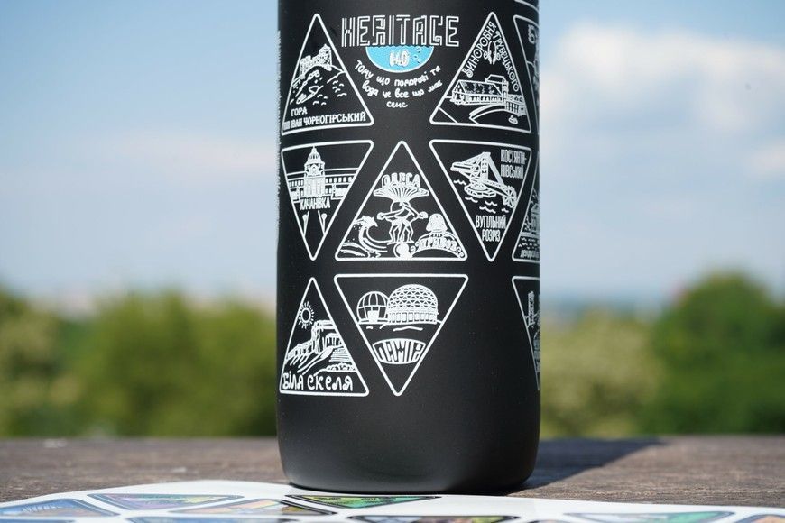 Туристична травел - пляшка для води Heritage H2O Heritage_tritan_black фото